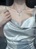 【 2736 People Collection 】 French Zircon Necklace For Women, Niche, Light Luxury, High-end, Exaggerated Clavicle Chain,_ipsvogv.com
