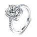 New Multi Color Square Zircon Classic Style Diamond Ring Pure Silver PTR053_ipsvogv.com
