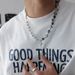 Non Fading Titanium Steel Trendy Hip-hop Four-star Pendant, Ice Cracked Bead Necklace, Men's High-end Splicing Necklace_ipsvogv.com