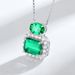 Cultivation grandmother necklace S925 silver claw inlaid cultivation colored gem clavicle chain retro noble temperament_ipsvogv.com