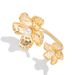 Exaggerated Ins Style Pearl Flower Finger With Fashionable Texture Metal Butterfly Opening Ring_ipsvogv.com