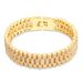 Hip Hop Jewelry Men's Micro Paved Three Rows Zircon Steel Band Exquisite Watch Chain Accessories_ipsvogv.com