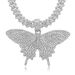 Men’s Jewelry Set Fashion Ins Style Hip Hop Alloy Butterfly Pendant Full Of Diamonds Men's Personality Ins Style Accessories_ipsvogv.com