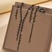 Women’s Jewelry Set Fashion Sexy Personality Long Rhinestone Tassel Necklace Earrings Bracelet Simple Temperament Fashion Retro Ladies Wear_ipsvogv.com