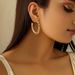 Ins High-End Sense C-Shaped Niche Design French Exquisite Inlaid With Colored Diamonds Zircon Alloy Earrings_ipsvogv.com