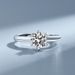 New Mosang Pure Silver Luxury Style T Family One Carat Simulated Diamond Six Claw Women's Ring_ipsvogv.com