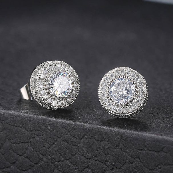 INS internet celebrity full diamond earrings, zircon micro inlay, hip-hop trendsetter versatile personality, trendy_ipsvogv.com