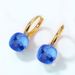 Candy Colored Gem Earrings Female S925 Silver Plated 9K Gold Inlaid Amethyst Earrings Simple Fashion_ipsvogv.com