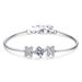 XDY Pure Silver Women's Plating Pt950 Gold Four Claw One Carat Moissanite Bracelet Straight_ipsvogv.com