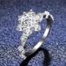 S Pure Silver Classic Sunflower Six Claw, Mosang Stone Women's Light Luxury and High end, New Style Seeking Wedding_ipsvogv.com
