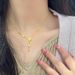 Butterfly Tassel Necklace Women's Titanium Steel Plated With Real Gold 2024 New Ins Minimalist Collarbone Chain_ipsvogv.com