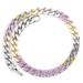 Men's Jewelry Fashion Jewelry Colorful Diamond Stainless Steel Cuban Necklace Niche Design Light Luxury Titanium Steel Hip Hop Jewelry_ipsvogv.com