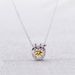 Beating Heart Lucky Cat Necklace Female Elements Crystal Chinchilla Clavicle Necklace_ipsvogv.com
