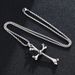 Bone Cross Titanium Steel Pendant Men's And Women's Punk Personalized Necklace Accessories_ipsvogv.com