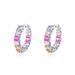 Color zirconium versatile earrings S925 sterling silver diamond rainbow earrings light luxury fashion personality_ipsvogv.com