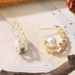Fashion Earrings New Irregular Shape Inlaid With 14 Real Gold Zircon Pearls Trendy Earrings Temperament Niche Design Sense Advanced_ipsvogv.com