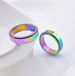 Titanium steel colorful rotating ring dazzling rainbow ring _ipsvogv.com