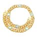 Exaggerated Colorful Square Cuban Chain Trendy Necklace Hip Hop Street Dance Wear Full of Diamond Dominant Men's Jewelry_ipsvogv.com