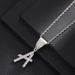 Letter English New Fashionable Diamond Inlaid Jewelry, Women's Pendant Necklace, Ins Design Sense, High-end_ipsvogv.com