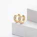 Sterling Silver Fashionable Minimalist Basic Style With Stone Inlaid Earrings, Exuding A Sense Of Niche Design. Earrings_ipsvogv.com