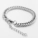 Men's Hip-Hop Titanium Bracelet Stainless Steel Jewelry Double Weave Four-Sided Cuban Chain Women's Accessories_ipsvogv.com