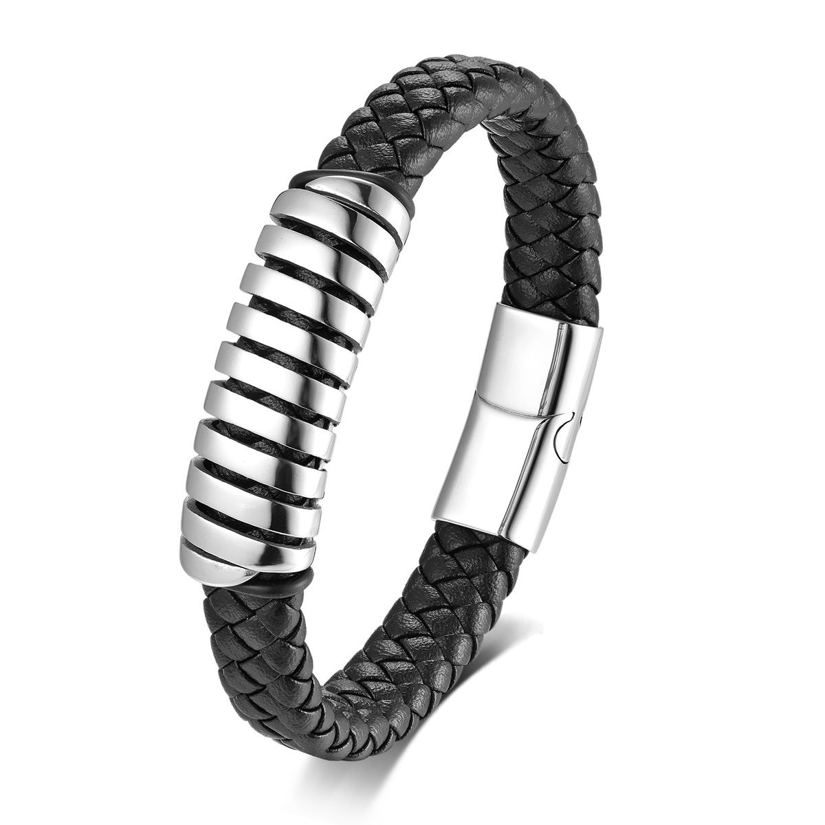 Wind Men's Stainless Steel Trendy Fashion Multicolor Woven Bracelet_ipsvogv.com