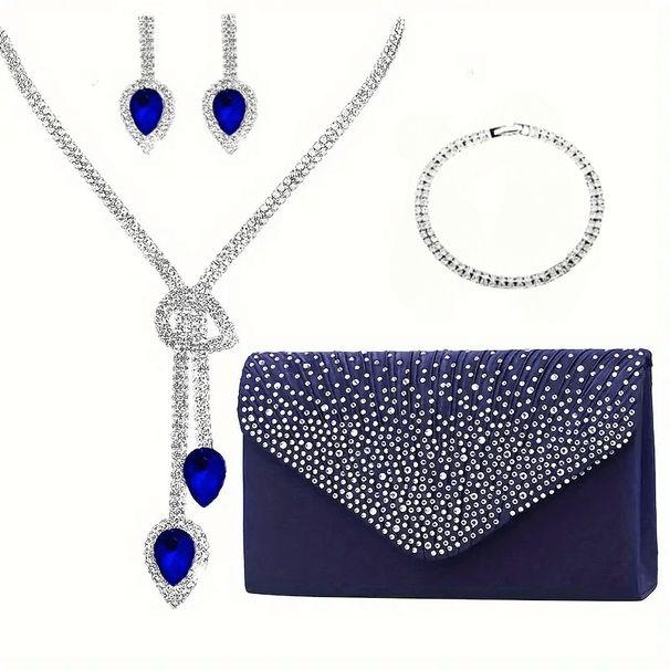 Bridal Suit For Ladies, Jewelry With Bag, Necklace, Earrings, Bracelet, Four Piece Wedding Dress, Versatile_ipsvogv.com