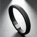New Men's Woven Cord Magnetic Clasp Leather Bracelet_ipsvogv.com