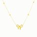 2024 Summer New Korean Edition Titanium Steel Small Form Design Cute Hollow Bow Pendant Necklace Collar Chain_ipsvogv.com