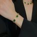 Fashionable high-end and minimalist emerald titanium steel blade chain bracelet_ipsvogv.com