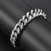 Men's Fashion Jewelry Punk Mirror Light Cuban Chain Trend Stainless Steel Bracelet Hip Hop Jewelry_ipsvogv.com