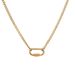 Women's Jewelry Stainless Steel Furnace Vacuum Plating Real Gold Twisted Open Ring Pearl Paper Clip Detachable Basic Chain_ipsvogv.com