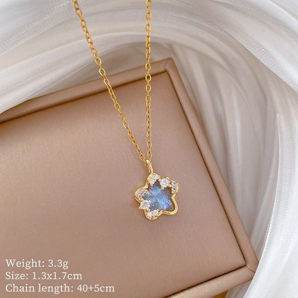 】 Colorful 【 Stars Fashion Light Luxury Temperament Gorgeous Full Diamond Necklace Women's Versatile Clavicle Chain 【 】_ipsvogv.com