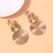 Women’s Jewelry Set Fashion Gold Stitching Round Earrings Ins Niche Fashion Personality Female Earrings_ipsvogv.com