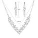 Bridal Rhinestone Jewelry Set - Claw Chain Necklace & Earrings In Electroplated Silver (Wedding Accessories For Women)_ipsvogv.com