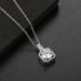 Unisex Classic zircon micro inlaid square pendant necklace for women Fashion platinum plated necklace jewelry_ipsvogv.com