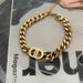 Gold Thick Letter Titanium Steel Necklace Female Hip Hop Personality Short Collar Chain Versatile_ipsvogv.com