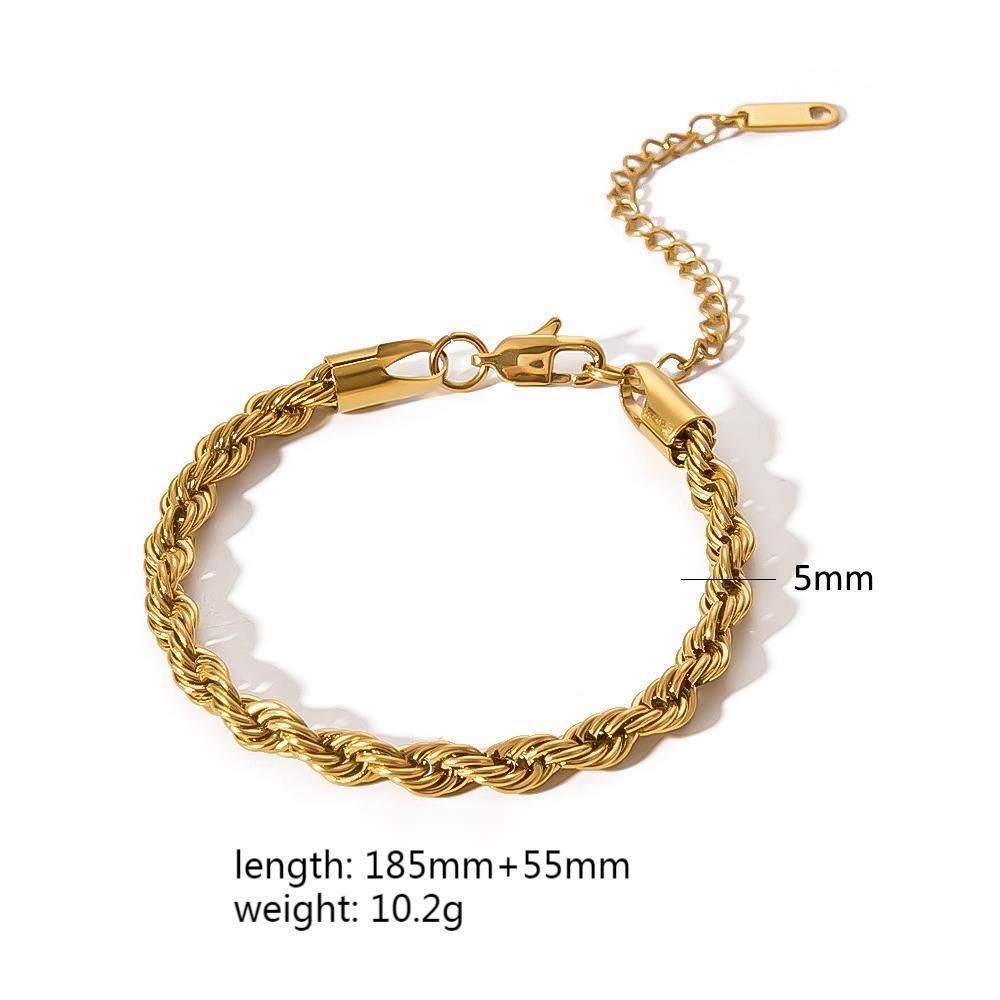 Women's Jewelry Jewelry Accessories Diy Bracelet Gold Stainless Steel Chain Bracelet High End Jewelry_ipsvogv.com