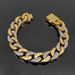 Men's Jewelry Bracelet Jewelry Single Side Diamond Hip Hop Cuban Chain Stainless Steel Bracelet Jewelry_ipsvogv.com