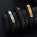 Men's Personalized Multi-layer Braided Bracelet Stainless Steel Curved Tag Leather Wristband Jewelry_ipsvogv.com