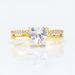 Women's Jewelry Heart-Shaped Double Ring Romantic Gift For Her, Elegant Valentine's Day Present, Sweetheart Promise Ring, Gold-Tone Copper Band_ipsvogv.com