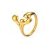 Stainless Women's Non Fading Real Gold Irregular High-end Rings With Open Titanium Steel Ring_ipsvogv.com