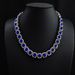 Unisex Square Sapphire Personalized Diamond Necklace Alloy High Grade Rock Sugar Diamond Necklace Men And Women's Same Necklace_ipsvogv.com