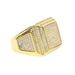 Men's Jewelry Square Full Diamond Ring Hip Hop New Style Inlaid Stone Trendy Brand Cool Ring_ipsvogv.com