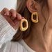 Minimalist Hollow Alloy D Letter For Women Ins Style Personality Symbol Geometric Earrings_ipsvogv.com