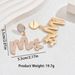 Instagram Simple American Sweet Cool Spicy Girl Style Set with Pearl Earrin, Personalized English Letter Design_ipsvogv.com