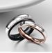 Titanium steel couple rings classic couple rings rose gold couple jewelry_ipsvogv.com