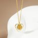 S Sterg Sier LOVE Natural Mother Shell Simple Pendant Necklace_ipsvogv.com