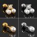 Unisex popular pierced ear bone studs for women micro inlaid zircon screw ear studs sweet temperament pearl earrings earrings_ipsvogv.com