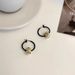 Retro Design Gold Knotted Earrings Simple And High End Black Circle Earrings Net Celebrity Temperament Earrings_ipsvogv.com